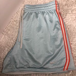 Nike L mesh Dri-Fit shorts blue orange & white EUC